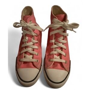 Kids Converse Chuck Taylor All Star High Top Pink Canvas Sneakers Shoes size 3